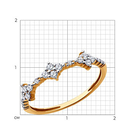 Кольцо Diamant - Золото 585, Фианит (арт. 51-110-02440-1)