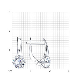 Серьги SOKOLOV - Серебро 925, Бриллианит (арт. 94027689)