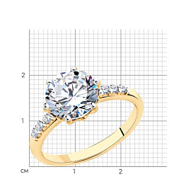 Кольцо SOKOLOV - Серебро 925, Фианит (арт. 93011079)