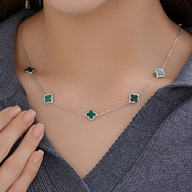 Колье SOKOLOV - Серебро 925, Малахит (арт. 83070070)