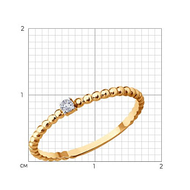 Кольцо Diamant - Золото 585, Фианит (арт. 51-110-01351-1)