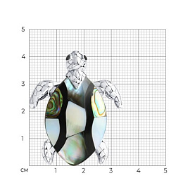 Брошь SOKOLOV - Серебро 925, Перламутр, Фианит (арт. 83040027)