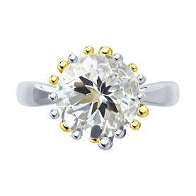 Кольцо SOKOLOV - Серебро 925, Горный хрусталь (арт. 92011719)