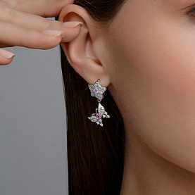 Серьги SOKOLOV - Серебро 925, Фианит (арт. 94026864)