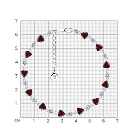Браслет SOKOLOV - Серебро 925, Гранат, Фианит (арт. 92050150)