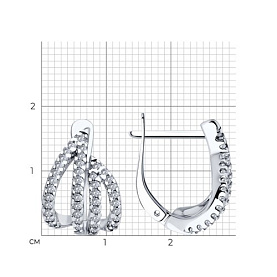 Серьги SOKOLOV - Серебро 925, Фианит (арт. 94026674)