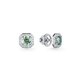 Серьги Дар - Серебро 925, Муассанит, Фианит (арт. С-2452рс161390)