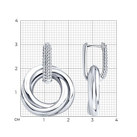 Серьги Diamant - Серебро 925, Фианит (арт. 94-121-02265-1)