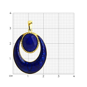 Подвеска Diamant - Серебро 925, Ляпис, Эмаль (арт. 93-330-01863-1)