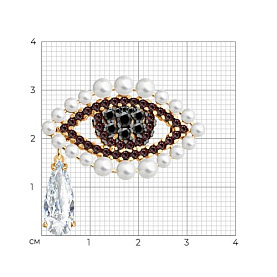 Брошь SOKOLOV - Серебро 925, Жемчуг синтетический, Фианит (арт. 93040064)