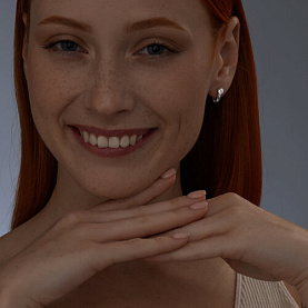 Серьги SOKOLOV - Серебро 925, Фианит (арт. 94025664)