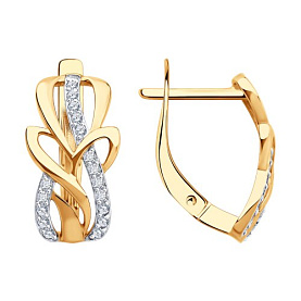 Серьги SOKOLOV - Золото 585, Фианит (арт. 0200527)