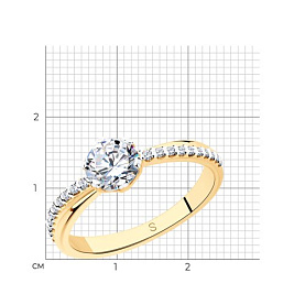 Кольцо SOKOLOV - Серебро 925, Фианит (арт. 93011091)