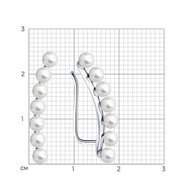 Серьги SOKOLOV - Серебро 925, Жемчуг имитация (арт. 94026790)