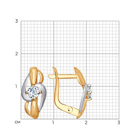 Серьги SOKOLOV - Золото 375, Фианит (арт. 027486-4)