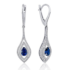 Серьги Platinum Lab. - Платина 950 (арт. ПС-306С-01)