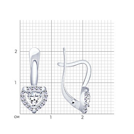 Серьги SOKOLOV - Серебро 925, Фианит (арт. 94025663)