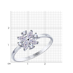 Кольцо SOKOLOV - Серебро 925, Фианит (арт. 94012865)