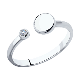 Кольцо SOKOLOV - Серебро 925, Фианит (арт. 94012736)