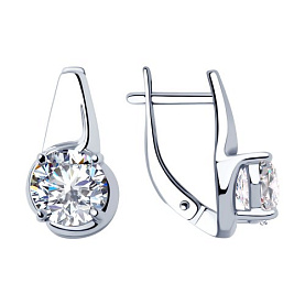 Серьги SOKOLOV - Серебро 925, Фианит (арт. 94023425)