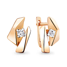 Серьги Аквамарин - Серебро 925, Фианит (арт. 48898А.6)