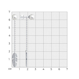 Серьги SOKOLOV - Серебро 925, Жемчуг имитация (арт. 94026702)