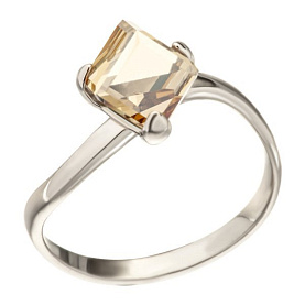 Кольцо Мастер Клио - Серебро 925, Swarovski (арт. 0072к-001GSHA)