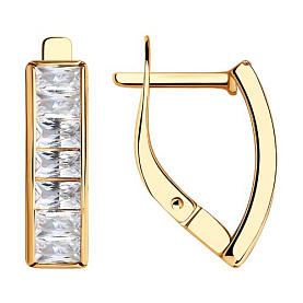 Серьги SOKOLOV - Золото 375, Фианит (арт. 029669-4)