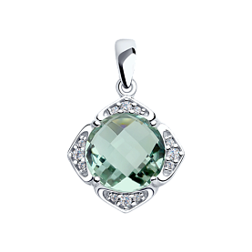 Подвеска SOKOLOV - Серебро 925, Кварц, Фианит (арт. 92030569)