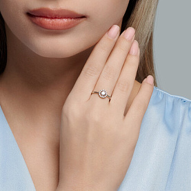 Кольцо SOKOLOV - Серебро 925, Swarovski , Фианит (арт. 89010135)