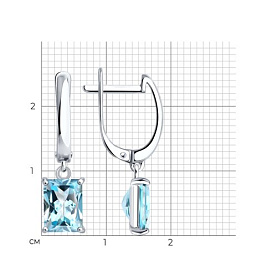 Серьги SOKOLOV - Серебро 925, Топаз (арт. 92023187)