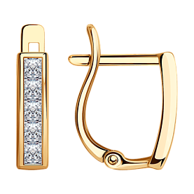 Серьги SOKOLOV - Золото 375, Фианит (арт. 028743-4)