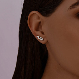 Серьги SOKOLOV - Серебро 925, Фианит (арт. 94025848)