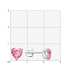 Серьги SOKOLOV - Серебро 925, Фианит (арт. 94027319)