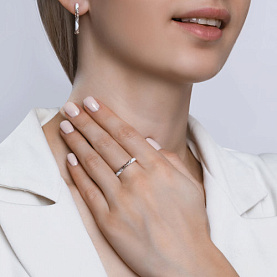 Серьги SOKOLOV - Серебро 925, Фианит, Эмаль (арт. 94021241)