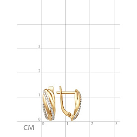 Серьги ЮФ Династия - Золото 375, Фианит (арт. 001912-5102)