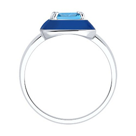 Кольцо SOKOLOV - Серебро 925, Фианит, Эмаль (арт. 94014599)