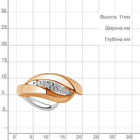 Кольцо Аквамарин - Серебро 925, Фианит (арт. 64988А.6)