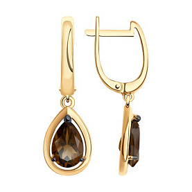 Серьги SOKOLOV - Серебро 925, Раухтопаз (арт. 92022806)