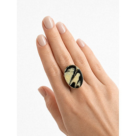 Кольцо Янтарная волна - Серебро 925, Янтарь (арт. 720036)