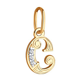 Подвеска SOKOLOV - Золото 585, Фианит (арт. 033831)