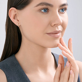 Серьга SOKOLOV - Золото 585, Фианит (арт. 170098)