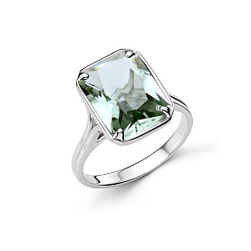Кольцо Дар - Серебро 925, Празиолит (арт. К-5217рс412)