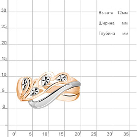 Кольцо Аквамарин - Серебро 925 (арт. 54825.6)