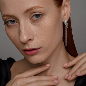 Серьги SOKOLOV - Серебро 925, Фианит (арт. 94025104)