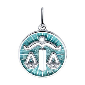 Подвеска Diamant - Серебро 925, Фианит, Эмаль (арт. 94-130-02330-1)