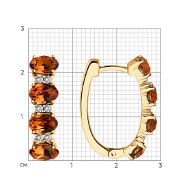 Серьги SOKOLOV - Серебро 925, Swarovski , Фианит (арт. 93022420)