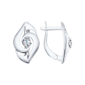 Серьги SOKOLOV - Серебро 925, Фианит (арт. 94022324)