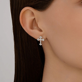 Серьги SOKOLOV - Серебро 925, Фианит (арт. 94026994)