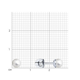 Серьги SOKOLOV - Серебро 925, Жемчуг имитация (арт. 94020555)